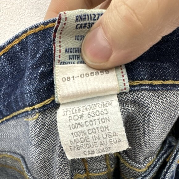 True Religion Joey Dark Hollow First Edition Destroyed Woman 27X32 Bootcut Flare - Picture 10 of 11